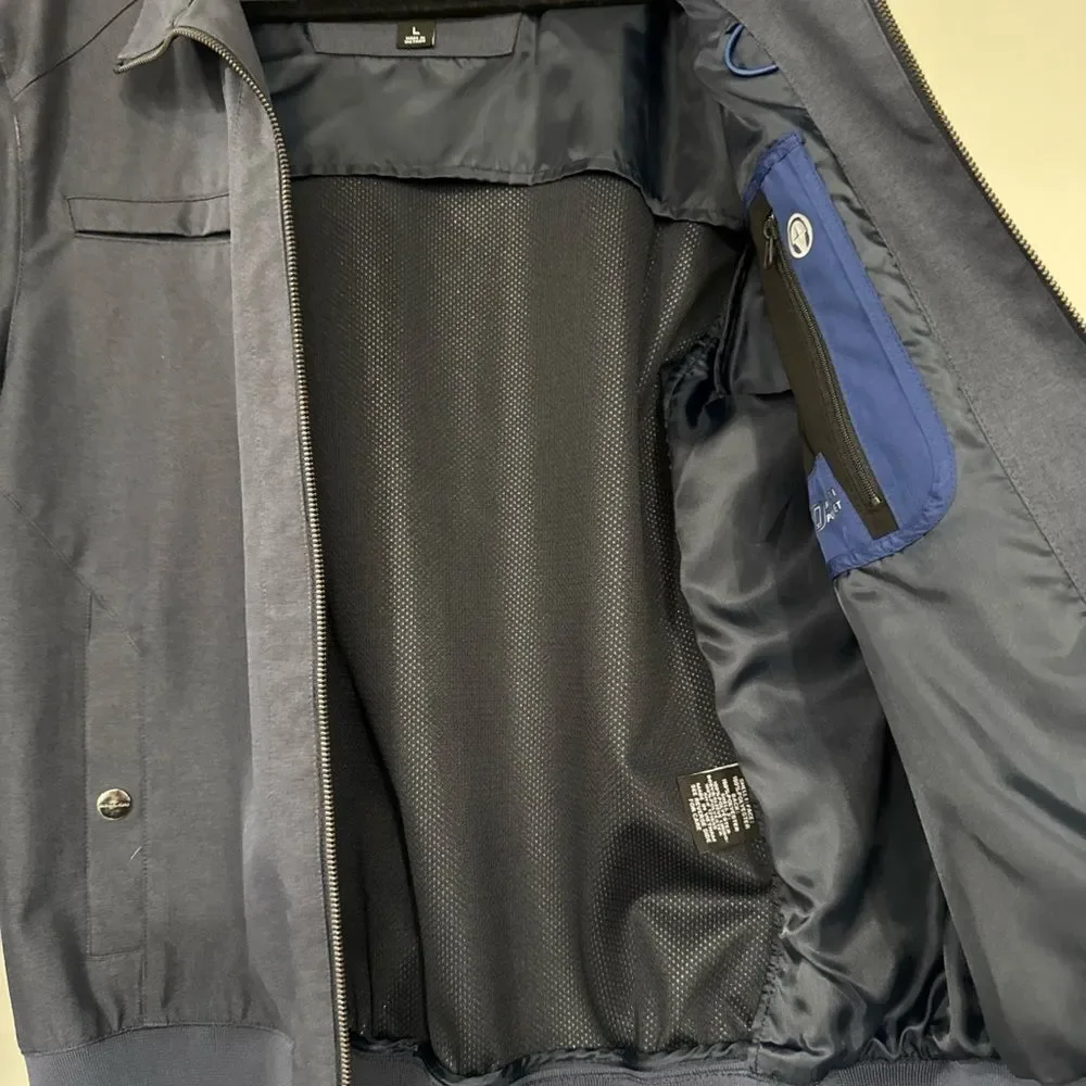 Michael Kors Mens Jacket Size Large Blue Bomber Jacket